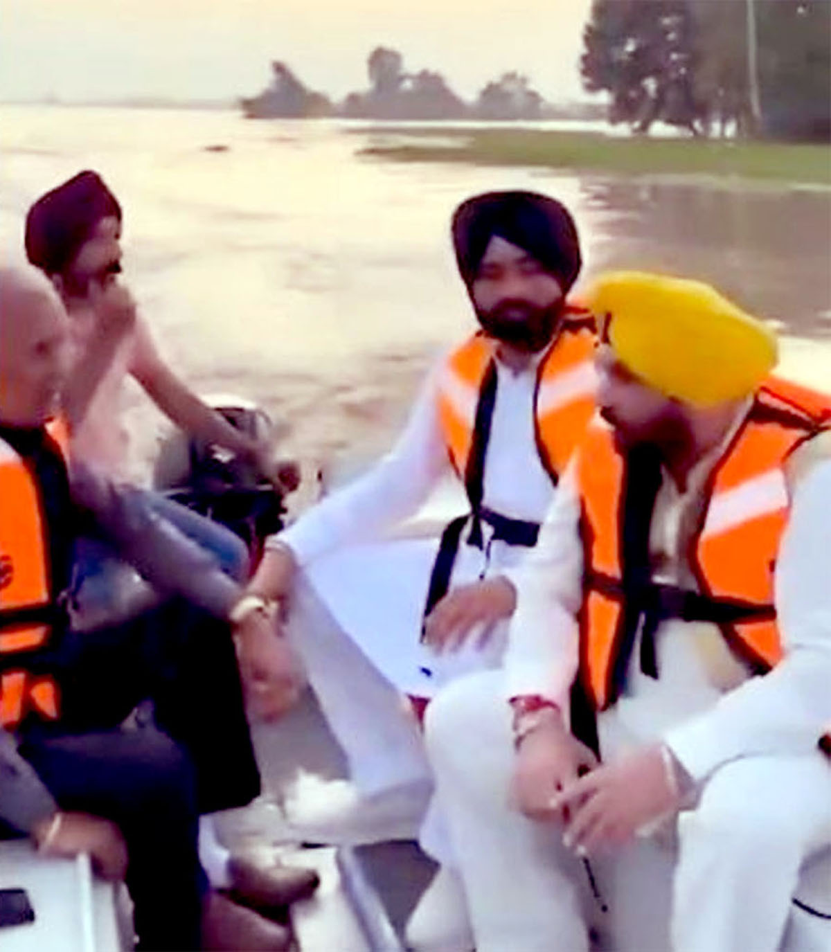 Three Punjab ministers recall Sweden and Goa cruise trips while reviewing floods.